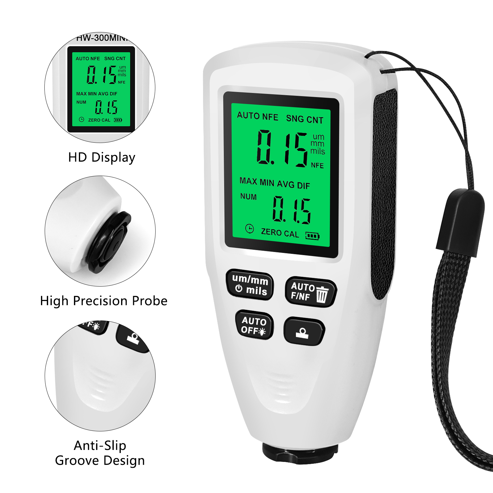 Paint Thickness Gauge - Automóvel Medidor Espessura, Car Paint Tester,