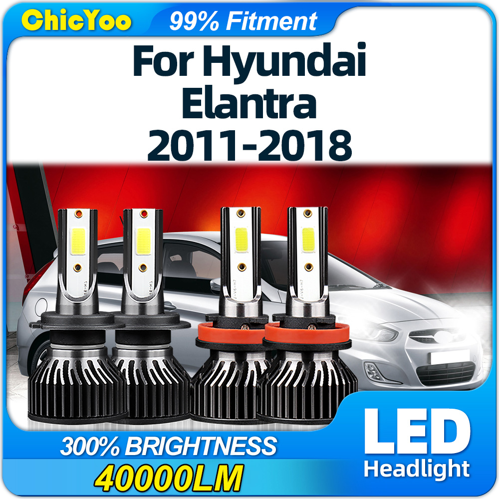 Headlight Aiming Tool - Farol LED para Hyundai Elantra, lâmpadas