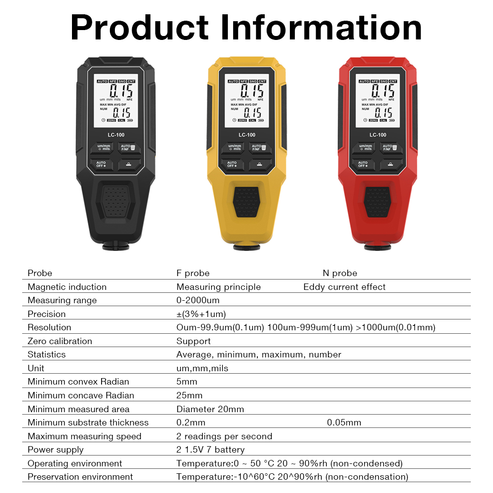 Medidor de Espessura de Tinta  - Paint Thickness Gauge avaliação e preço
