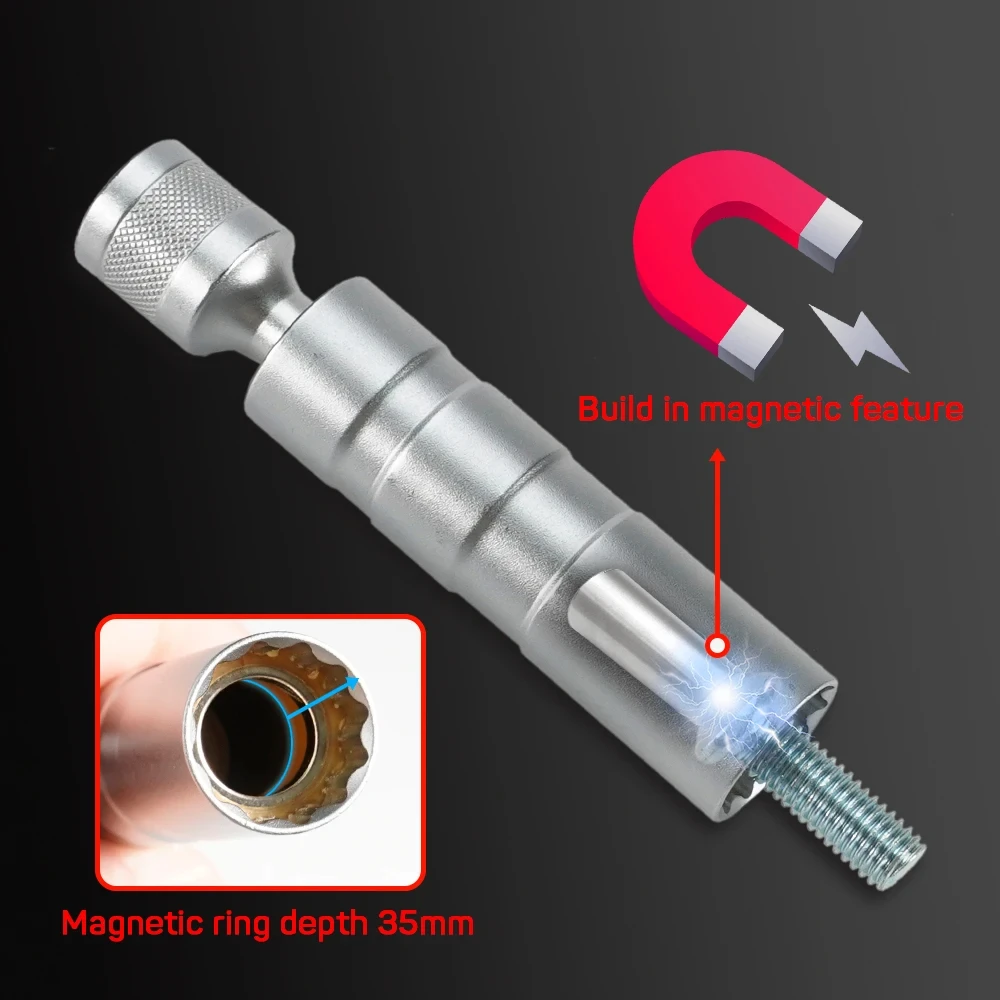 16mm com parede fina magnética - Spark Plug Socket Set avaliação e preço